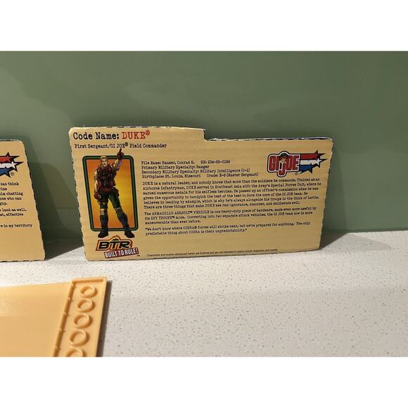 G I JOE File I.D. Card Filecard Duke 2003 Over Kill V4 (Internet Exclusive) - Picture 2 of 5